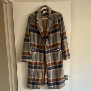 Sage the Label Plaid Coat